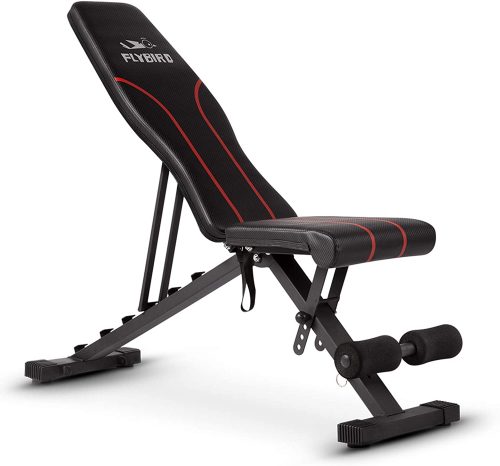 FLYBIRD Adjustable Bench,Utility Weight Bench for Full Body Workout- Multi-Purpose Foldable incline:decline Bench