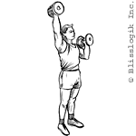 palms in alternated shoulder press dumbbell exercises for shoulders